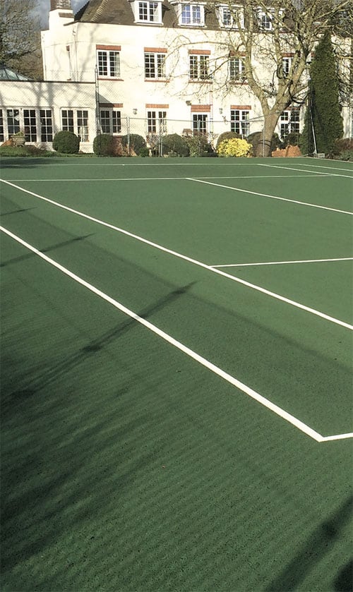 Tennis court cleaning by AMSS